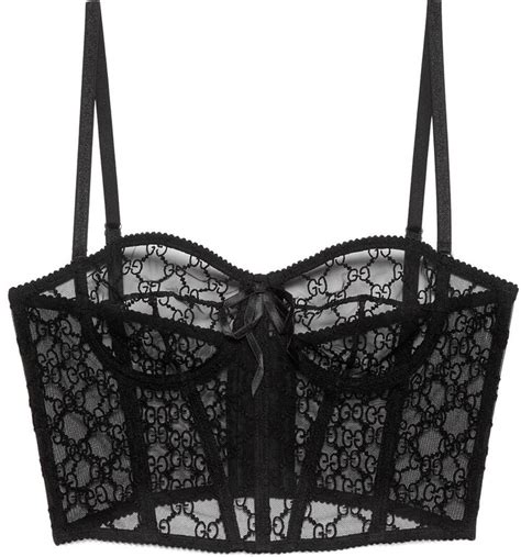 gucci embroidered tulle bralette|Gucci Lingerie for Women .